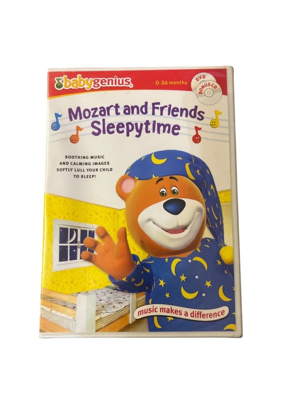 Baby Genius Mozart and Friends Sleepytime DVD Bonus CD Infant Music New Sealed